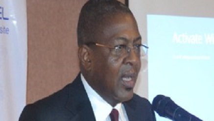 *Folarin Coker, the director general of the Nigerian Tourism Development Corporation (NTDC), during his keynote presentation.